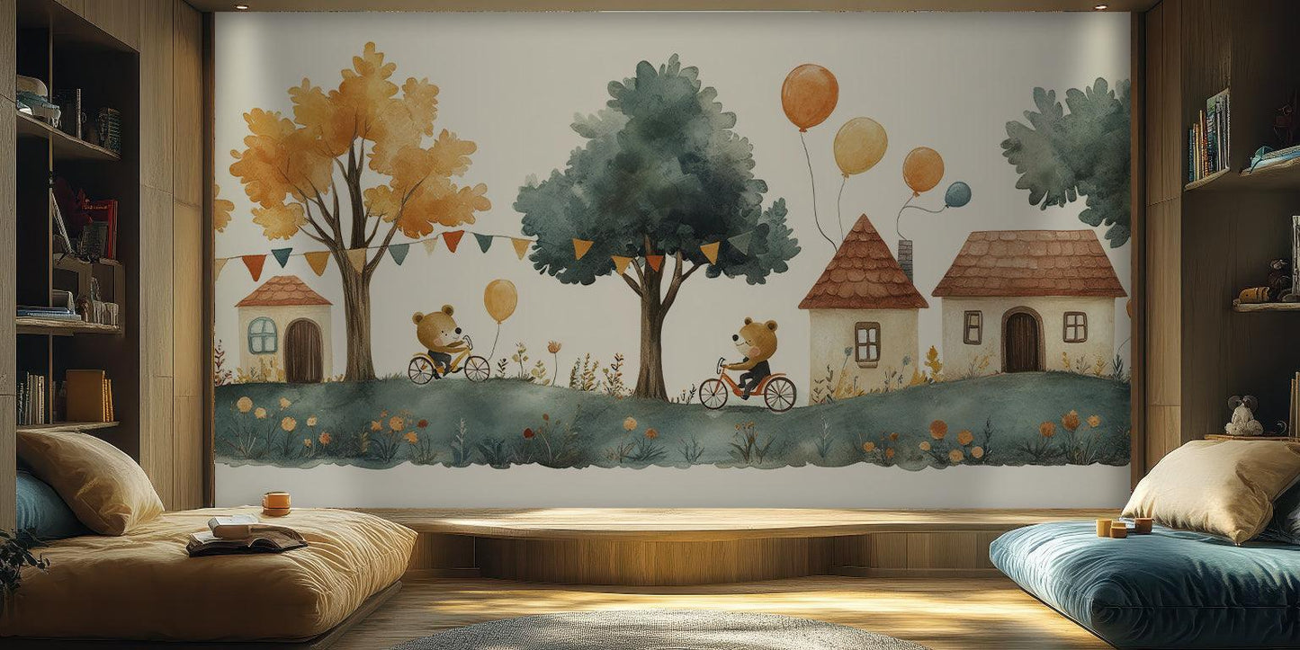 Bear Themed wallpaper mural - XWALLX