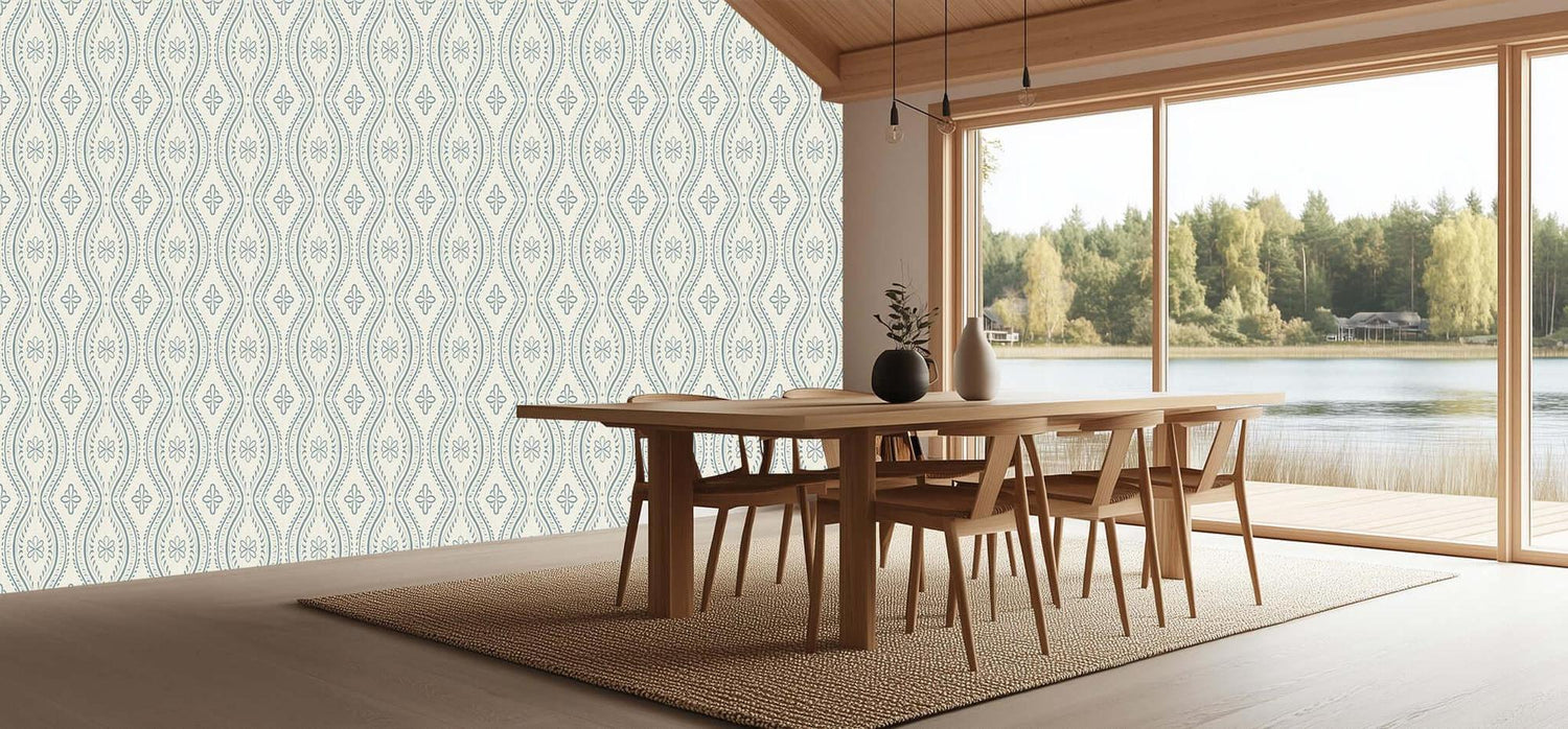 Elegant Wave Pattern wall mural Mural wallpaper mural - XWALLX