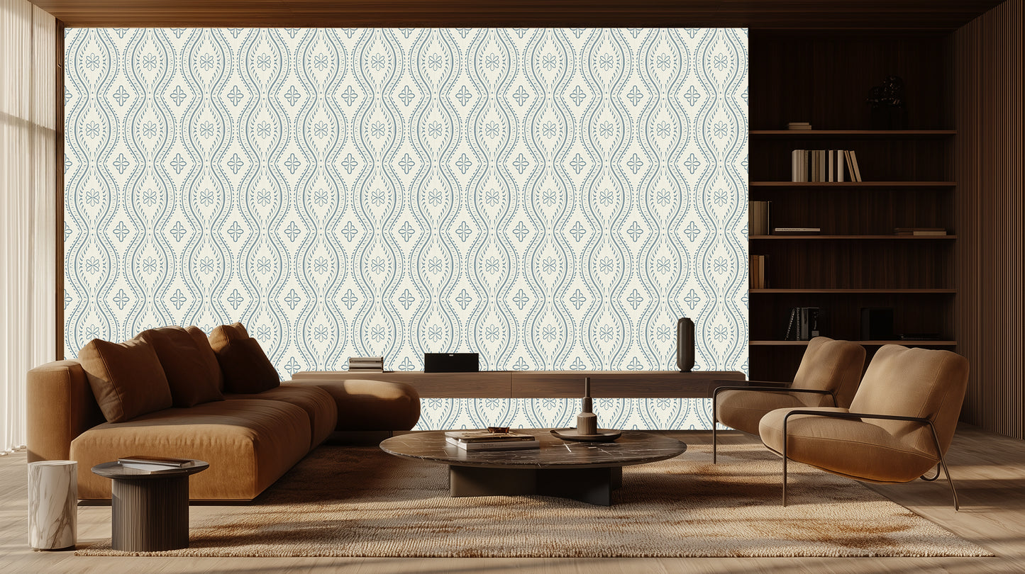 Elegant Wave Pattern wall mural Mural wall art - XWALLX