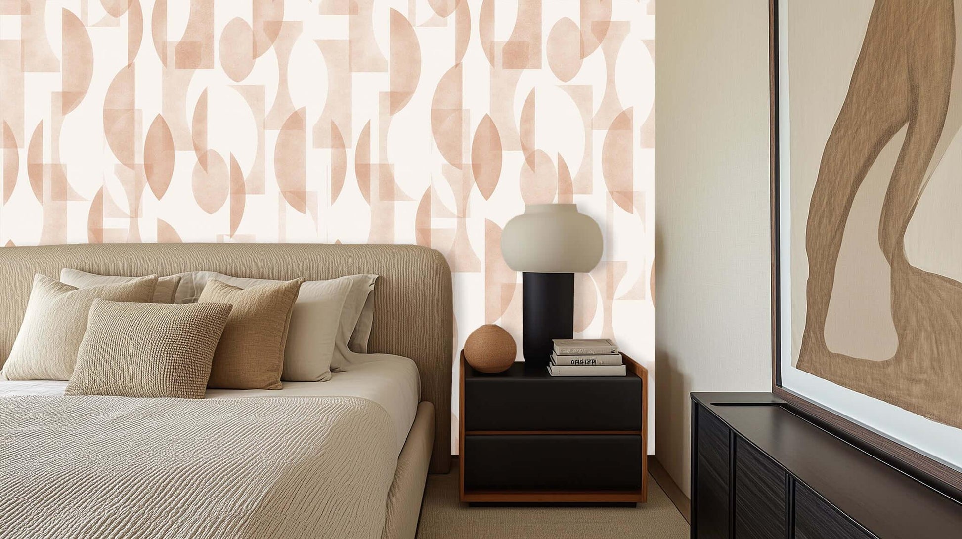 Abstract Geometric Wall Mural for Modern Bedrooms wall mural - XWALLX