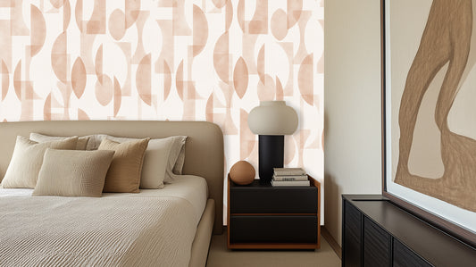 Abstract Geometric Wall Mural for Modern Bedrooms wall mural - XWALLX