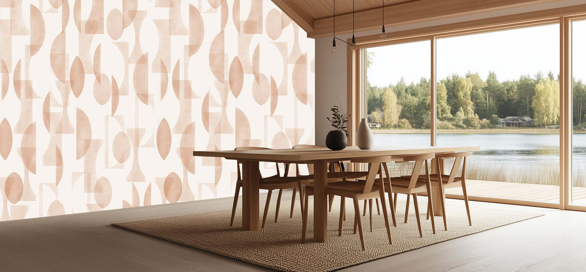 Abstract Geometric Wall Mural for Modern Bedrooms wallpaper mural - XWALLX