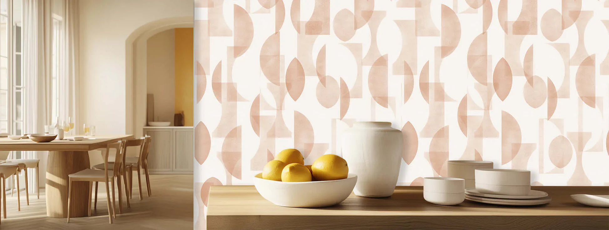 Abstract Geometric Wall Mural for Modern Bedrooms wall art - XWALLX