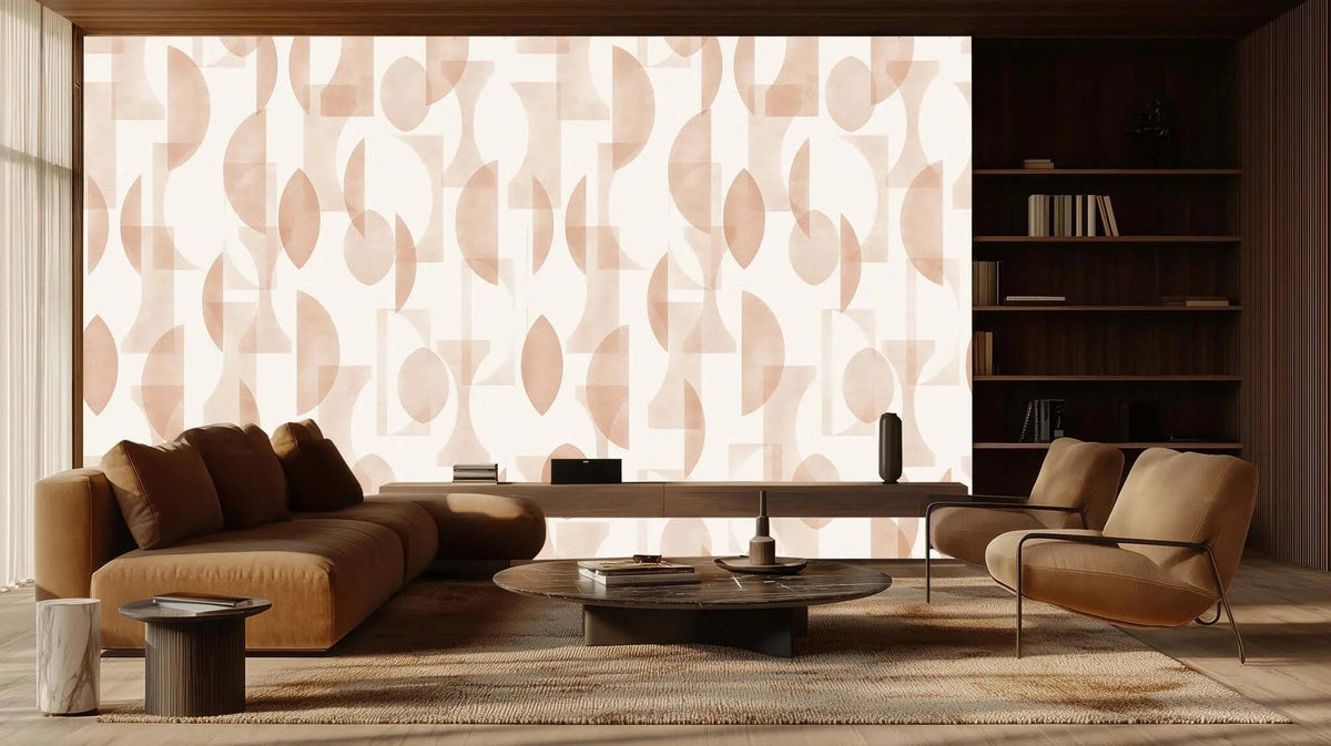 Abstract Geometric Wall Mural for Modern Bedrooms wall decor - XWALLX