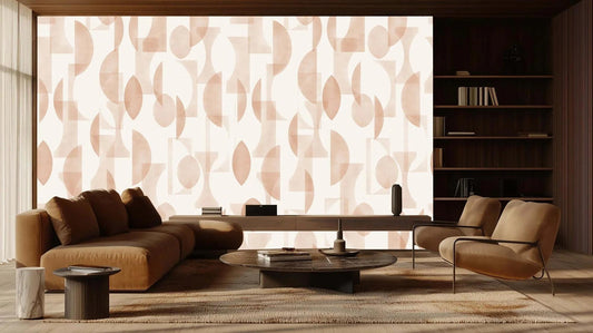 Abstract Geometric Wall Mural for Modern Bedrooms wall decor - XWALLX