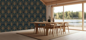 Luxurious Gold-Foliated Design wallpaper mural - XWALLX