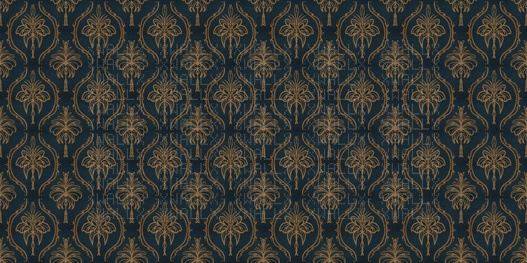 Luxurious Gold-Foliated Design Wall Mural
