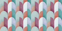 Vibrant Geometric Arcs Wall Mural