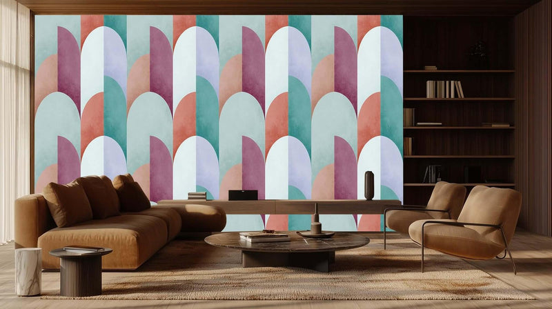 Vibrant Geometric Arcs wallpaper - XWALLX