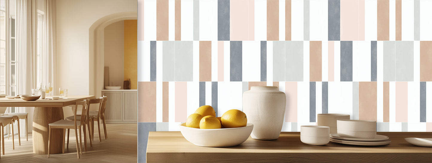 Chic Geometric Panel wallpaper mural - XWALLX