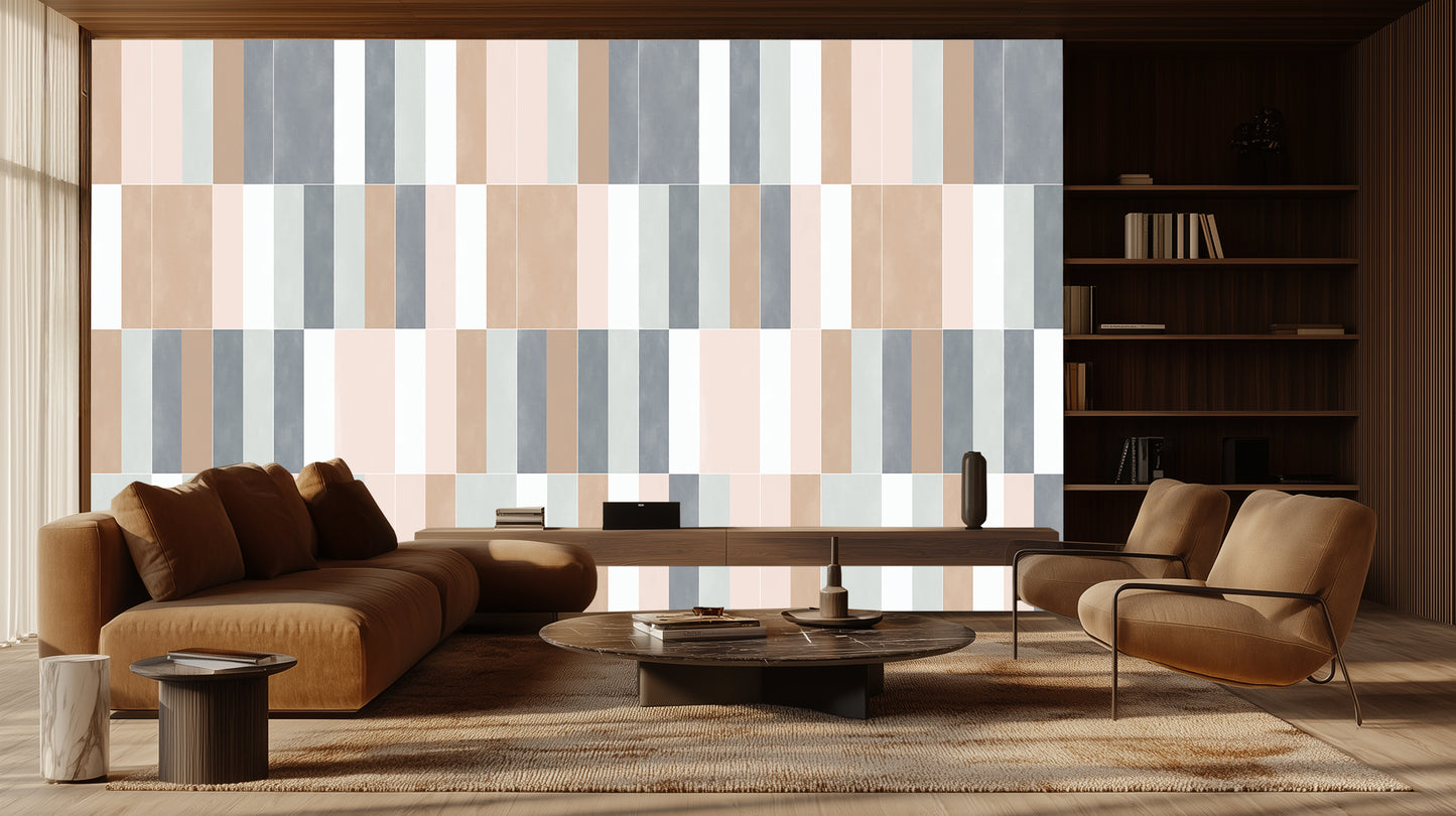 Tranquil Striped Wall Mural for Modern Interiors wall decor - XWALLX