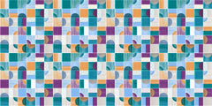 Playful Geometric Patterns Wall Mural