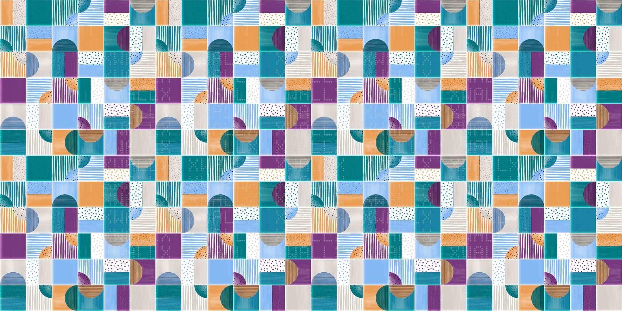 Playful Geometric Patterns Wall Mural