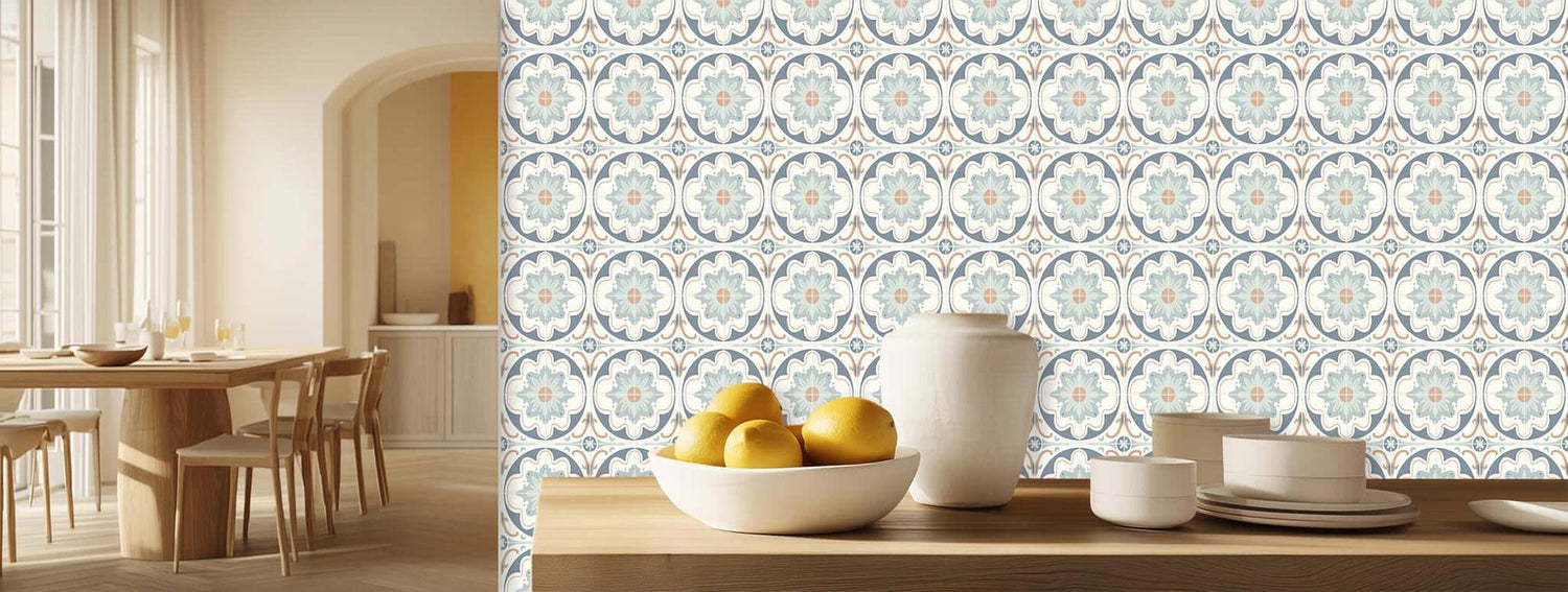 Floral Mediterranean Pattern wallpaper - XWALLX