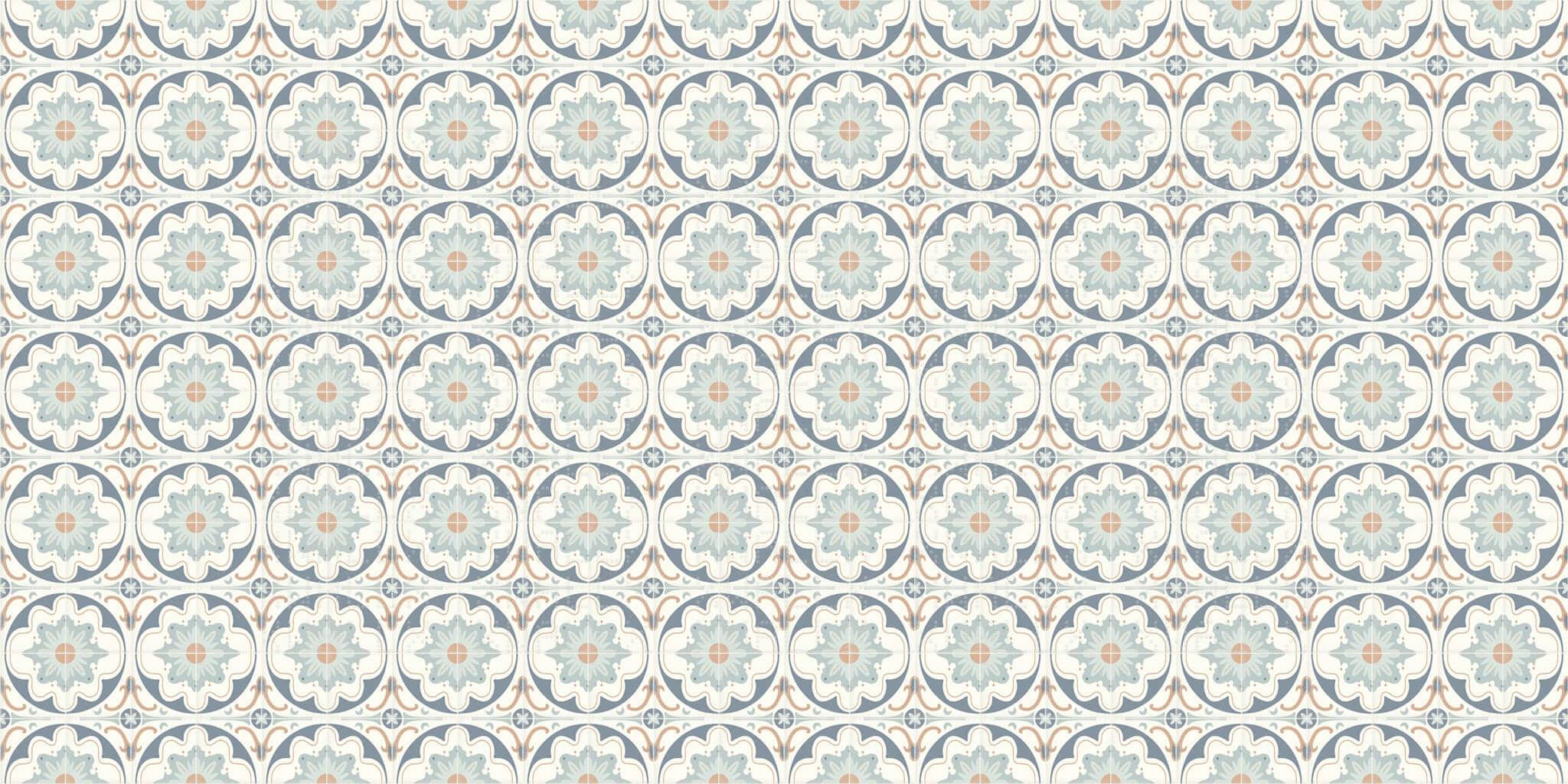 Floral Mediterranean Pattern Wall Mural