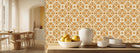 Ochre Ornamental Flow duvar sanatı - XWALLX