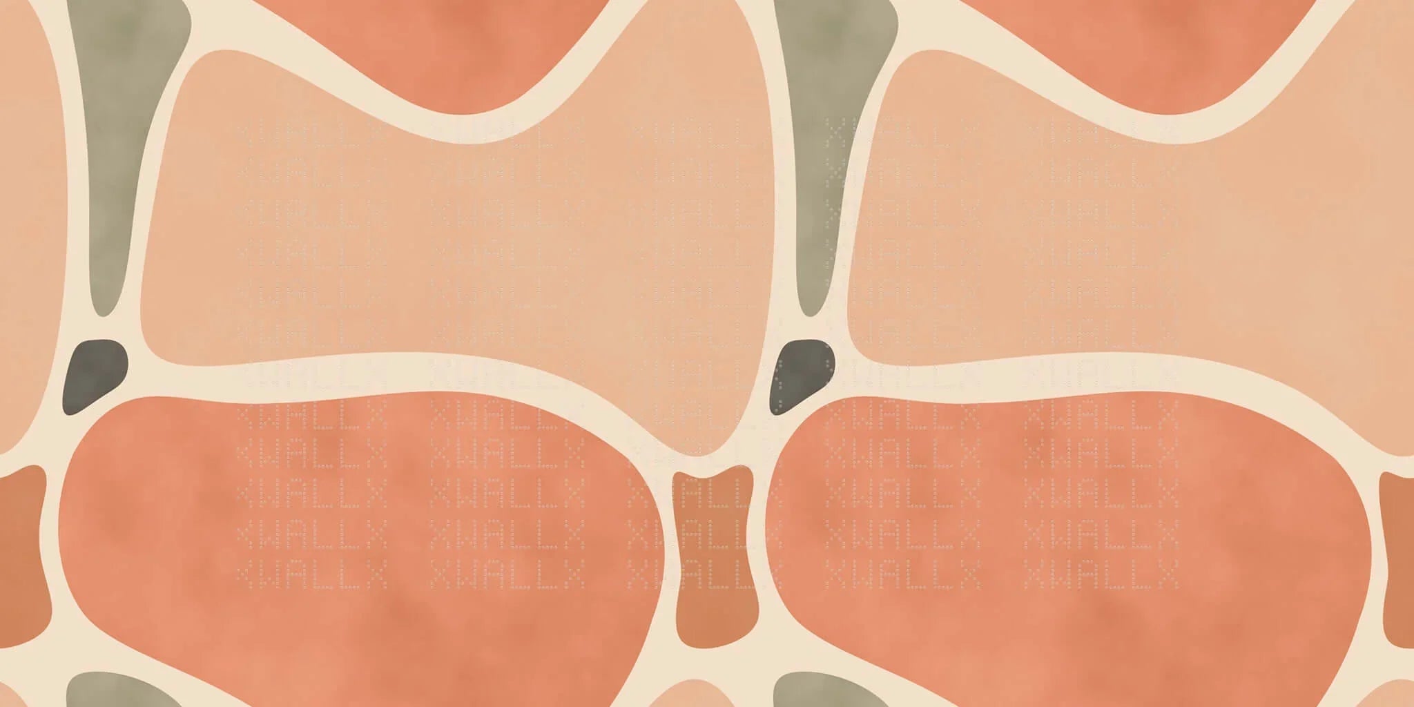 Organic Flow Abstract Peach Wallpaper Mural