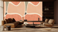 Organic Flow Abstract Peach wall decor - XWALLX