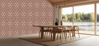 Flowing Quatrefoil Geometric wallpaper for a dining room feature wall