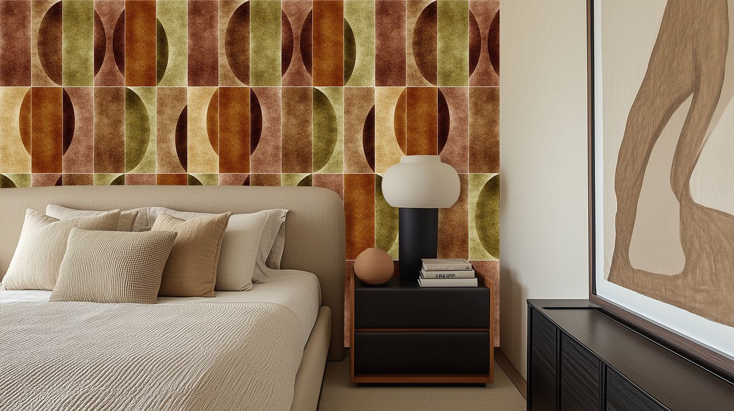 Geometric Earth Arcs wall mural - XWALLX