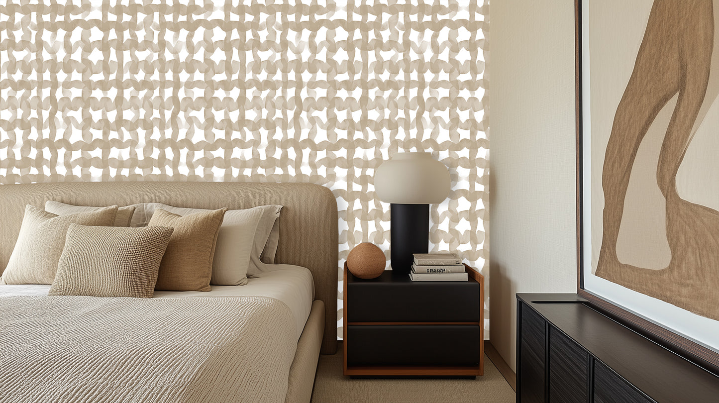 Interlocking Organic Waves wall mural - XWALLX