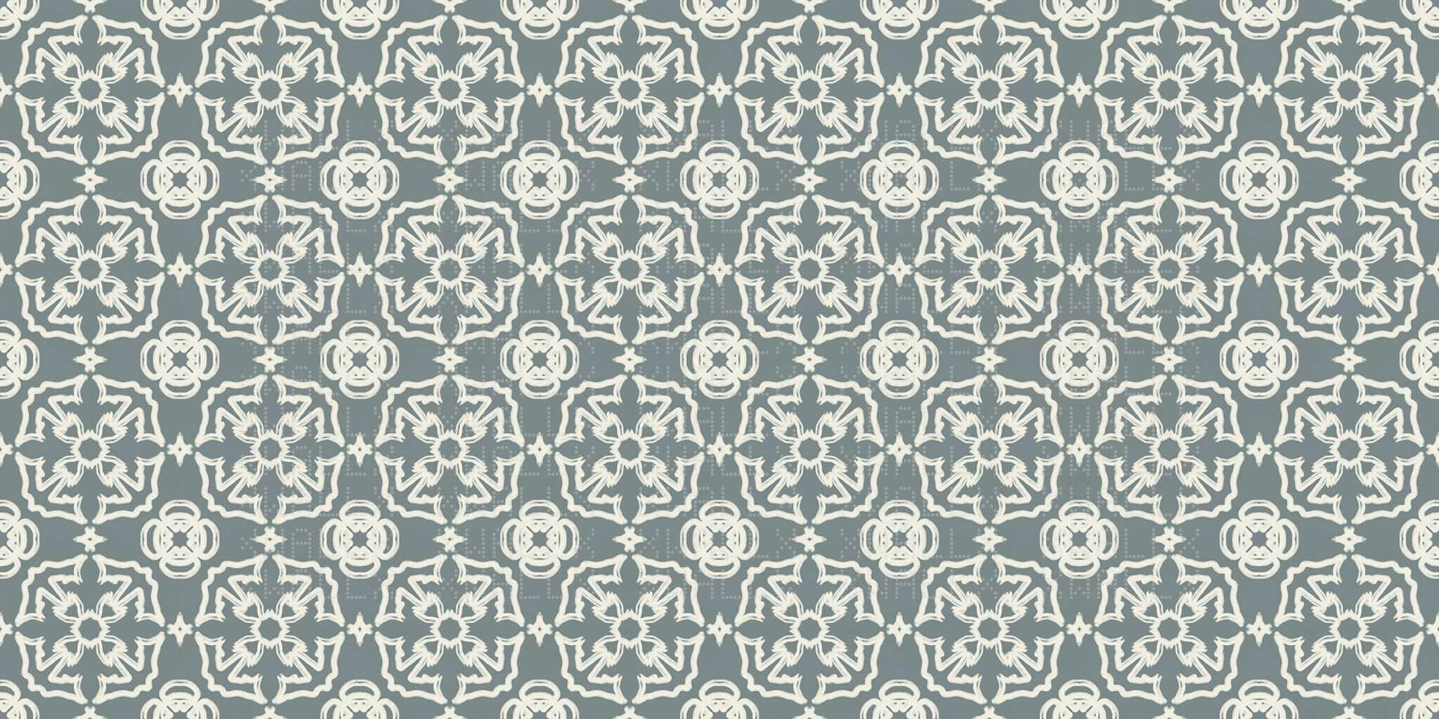 Artisanal Scrollwork Geometric Wallpaper Mural
