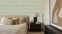 Wavy Texture Green wall mural 