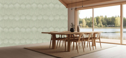 Wavy Texture Green wallpaper mural - XWALLX