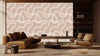 Wavy Contour Lines Wallpaper Mural