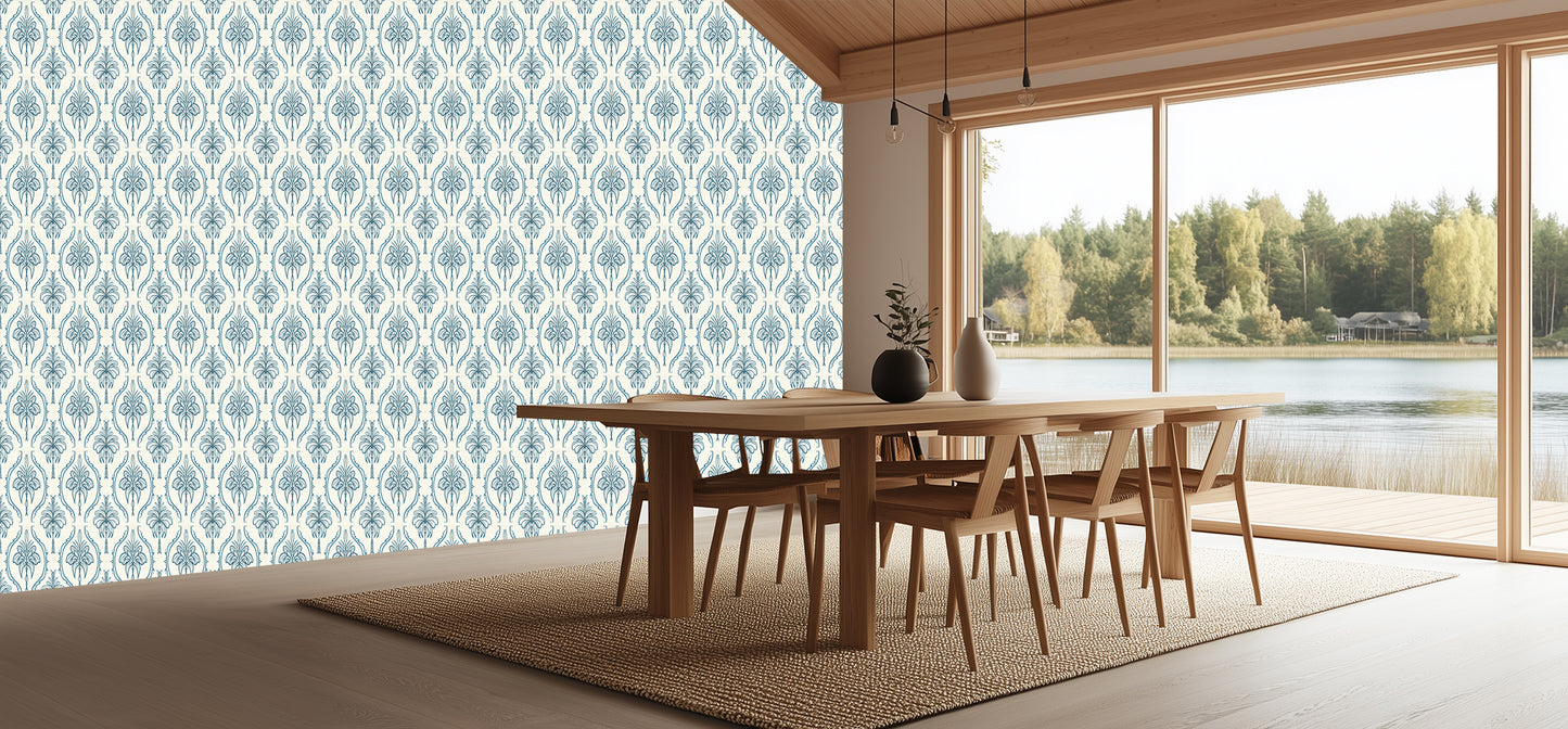 Ornate Botanical Scroll wallpaper mural - XWALLX