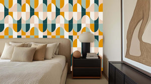 Vibrant Abstract Waves wall mural - XWALLX