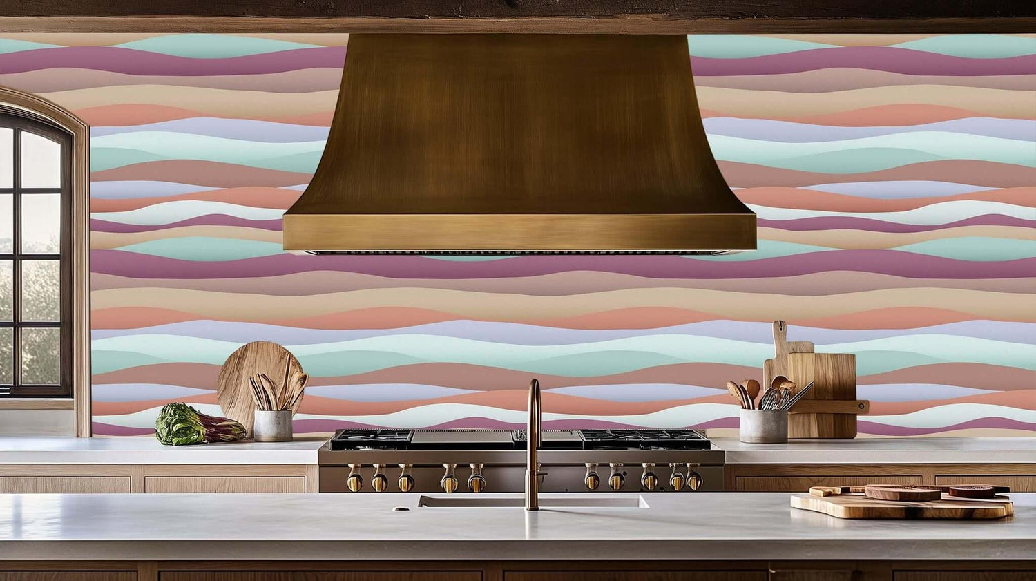 Flowing Color Waves Artistic wall art - XWALLX