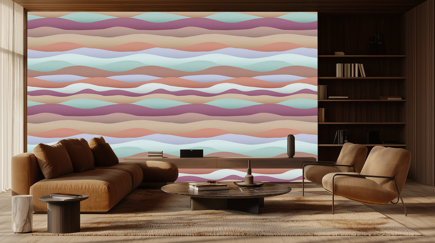 Flowing Color Waves Artistic wall decor - XWALLX