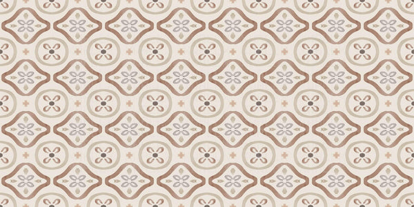 Toprak Tonlu Floral Desen Duvar Posteri - Sample