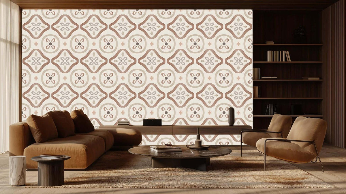 Earthy Floral Pattern wall decor - XWALLX