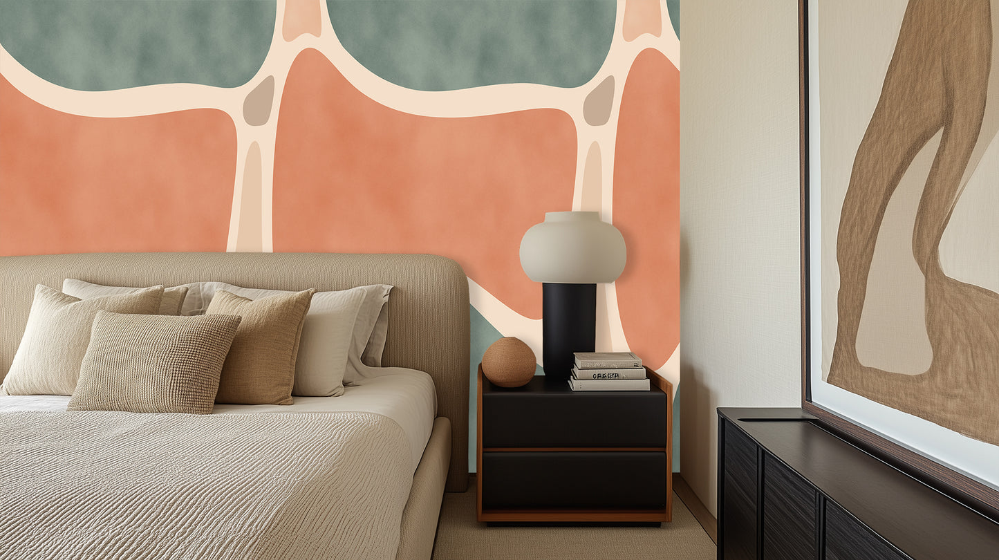 Organic Shapes Abstract wallpaper mural - XWALLX