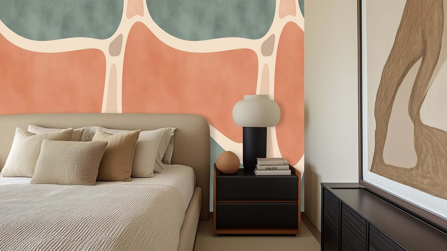 Organic Shapes Abstract wallpaper mural - XWALLX