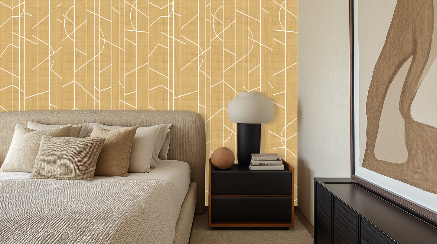 Geometric Forest Wall Mural for Modern Interiors wall mural - XWALLX
