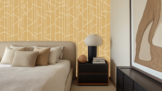 Geometric Forest Wall Mural for Modern Interiors wall mural - XWALLX