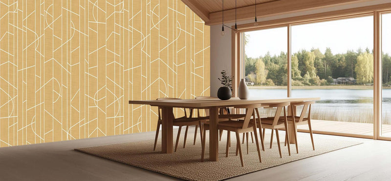 Geometric Forest Wall Mural for Modern Interiors wallpaper mural - XWALLX