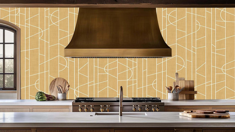 Geometric Forest Wall Mural for Modern Interiors wall art - XWALLX