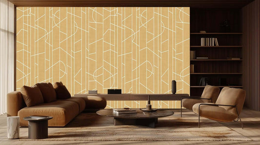 Geometric Forest Wall Mural for Modern Interiors wall decor - XWALLX