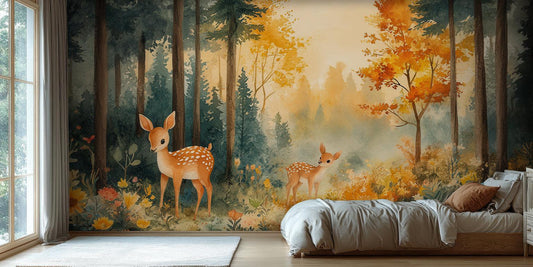 Enchanting Deer wall mural - XWALLX