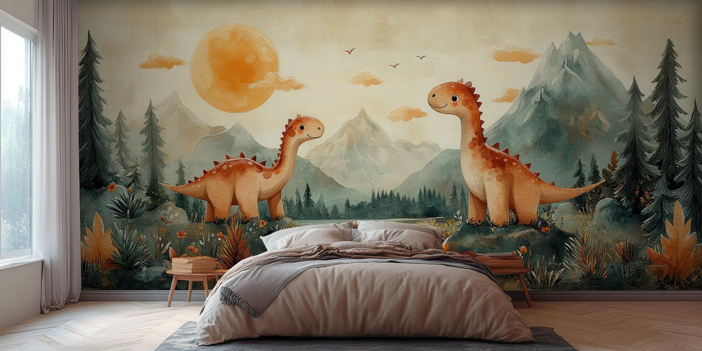 Dinosaur Friends wallpaper mural - XWALLX