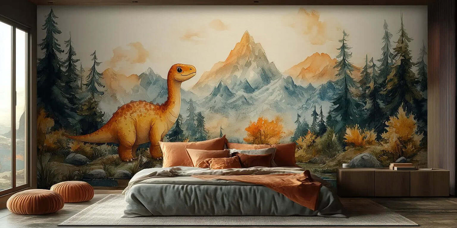 Suluboya Dinozor Duvar posteri - XWALLX