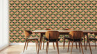 Altın Yaldızlı Taraklı Sanat Deco duvar kağıdı - XWALLX