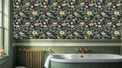 Perched Birds Botanical wall mural - XWALLX