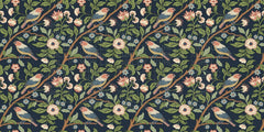 Perched Birds Botanical Wallpaper Mural