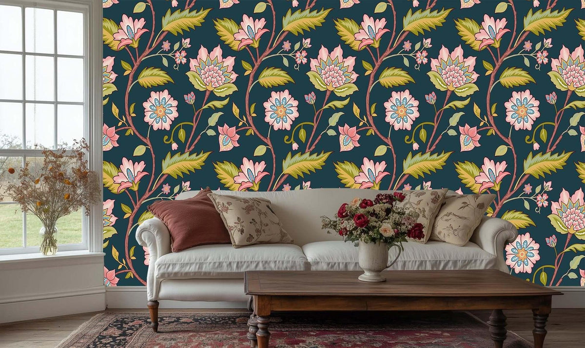 Chinoiserie Floral Bloom wall decor - XWALLX