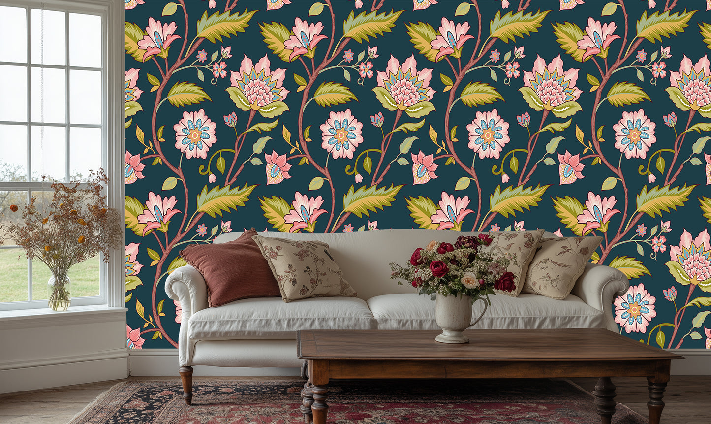 Chinoiserie Floral Bloom wall decor - XWALLX